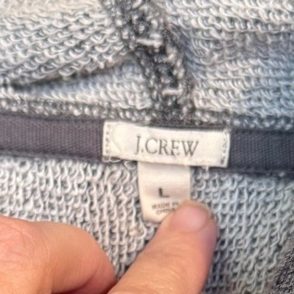 J.Crew Hoodie Women L Heather Gray Cotton Sweatshirt‎ Loungewear Activewear - Picture 6 of 10
